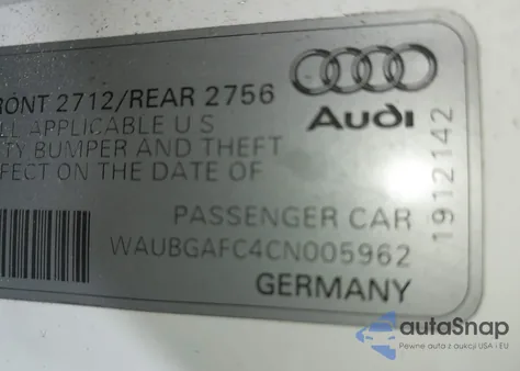 2012 Audi A6 3.0 Premium из США, поврежденный, VIN WAUBGAFC4CN005962